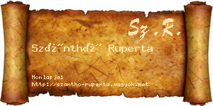 Szánthó Ruperta névjegykártya